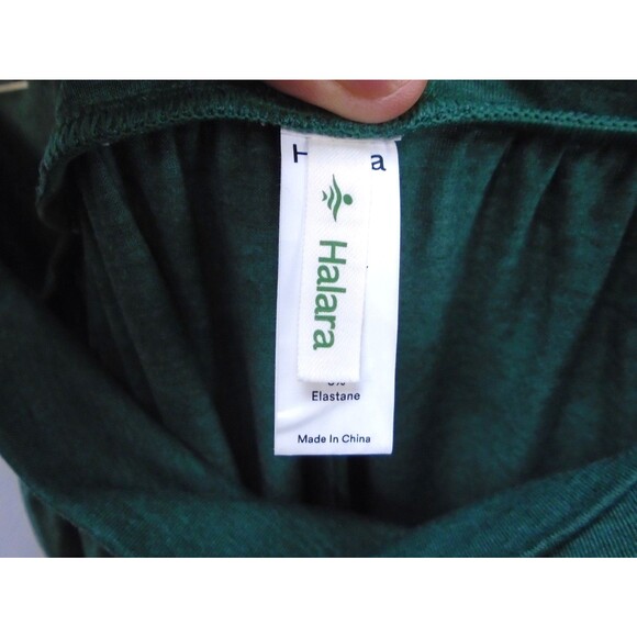 Halara Womens High Waisted Crossover Jogger Pant Size M Green Wide Leg Tie Ankle - Picture 8 of 9